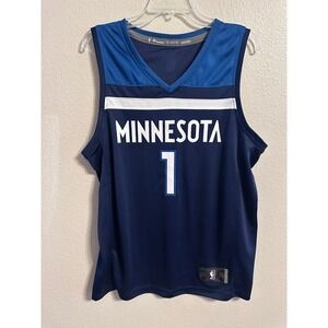 Minnesota Timberwolves #1 Basketball Jersey Fanatics NBA Navy Blue‎ Men's M